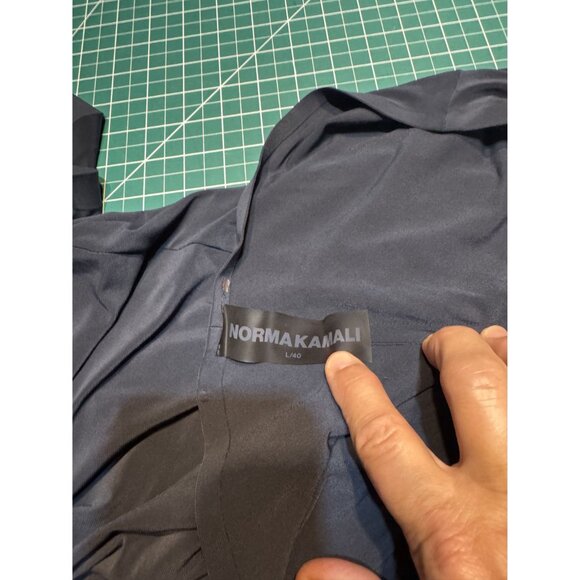 Norma Kamali Black Halter Turtle Side Slit Gown L - Picture 5 of 6